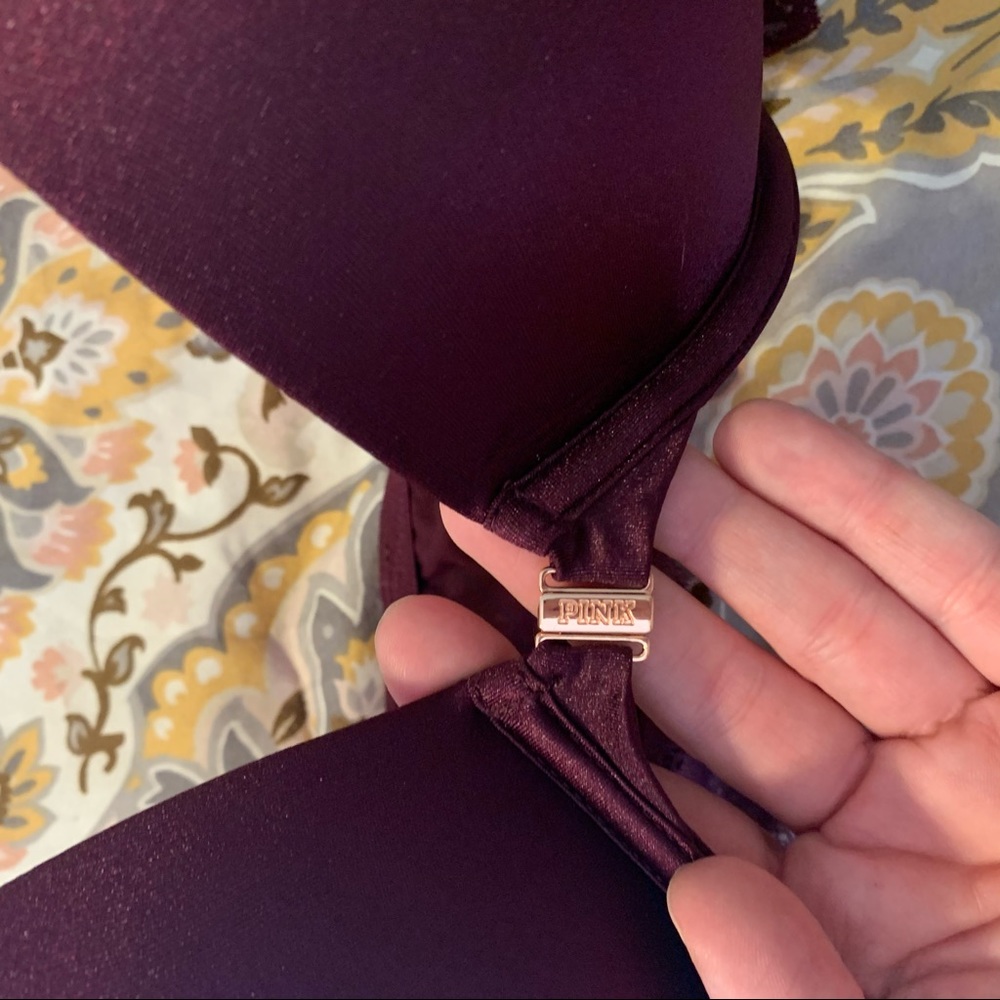 Pink Victoria secret snap front bra lace back - Picture 9 of 9